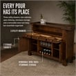 Pemberley Row Mahogany Medium Brown Bar Unit Rectangular Distressed 43