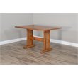 Pemberly Row Farmhouse Wood Breakfast Nook Set in Rustic Oak