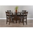 Pemberly Row Transitional Wood Counter Height Table in Tobacco Leaf