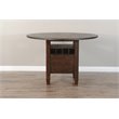Pemberly Row Transitional Wood Counter Height Table in Tobacco Leaf
