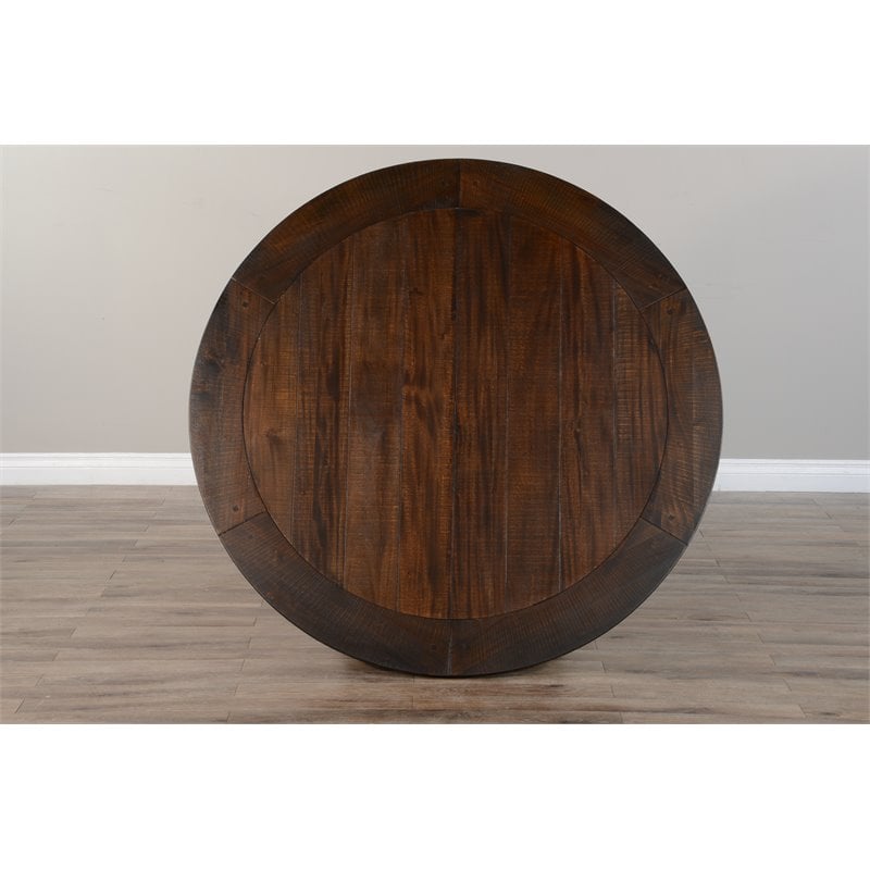 Pemberly Row Transitional Wood Counter Height Table in Tobacco Leaf