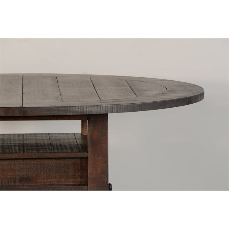 Pemberly Row Transitional Wood Counter Height Table in Tobacco Leaf