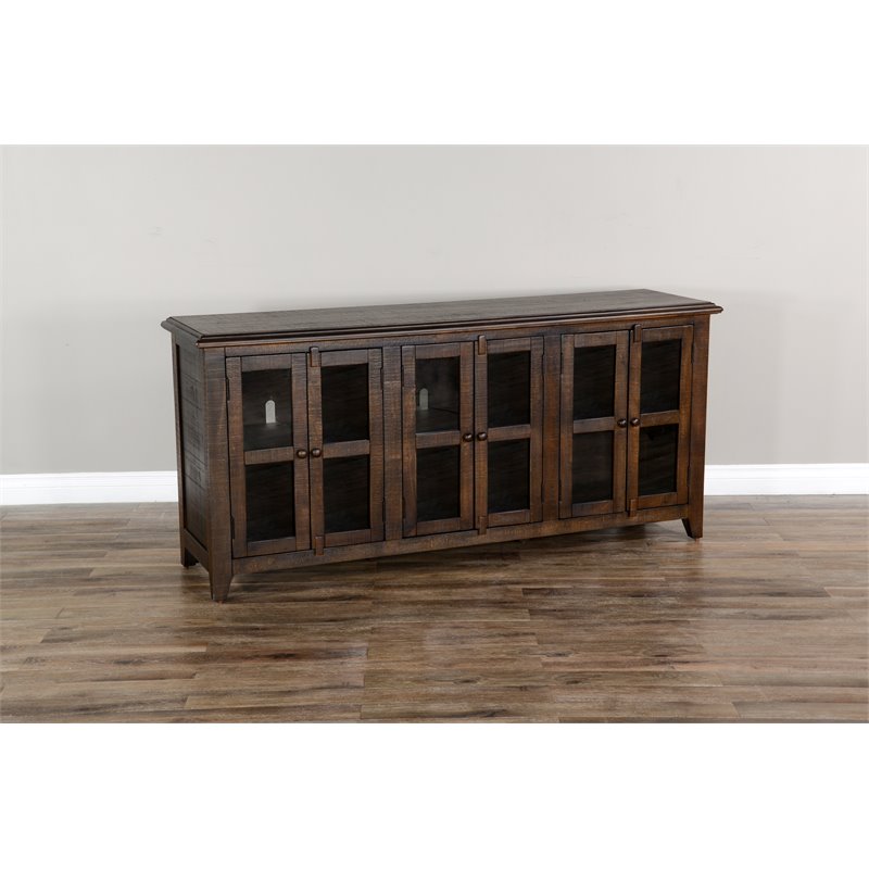 Pemberly Row Transitional Wood TV Cabinet for TVs up to 80