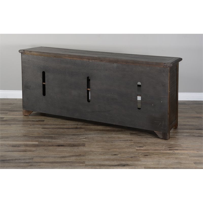 Pemberly Row Transitional Wood TV Cabinet for TVs up to 80