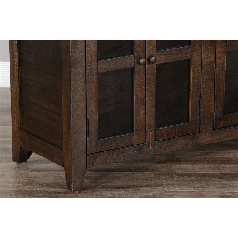 Pemberly Row Transitional Wood TV Cabinet for TVs up to 80