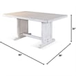 Pemberley Row Wood White Dining Table Rectangular 60
