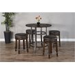 Pemberly Row Mid-Century Wood Counter Height Table in Tobacco Leaf