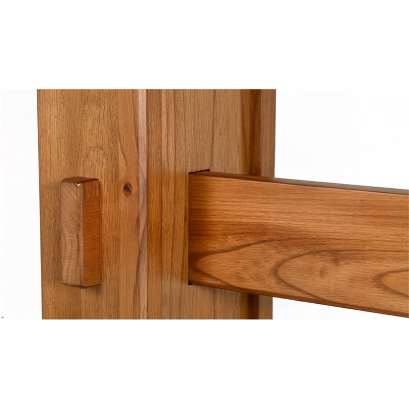 Pemberley Row Mindi Wood Rustic Oak Dining Table Rectangular 50