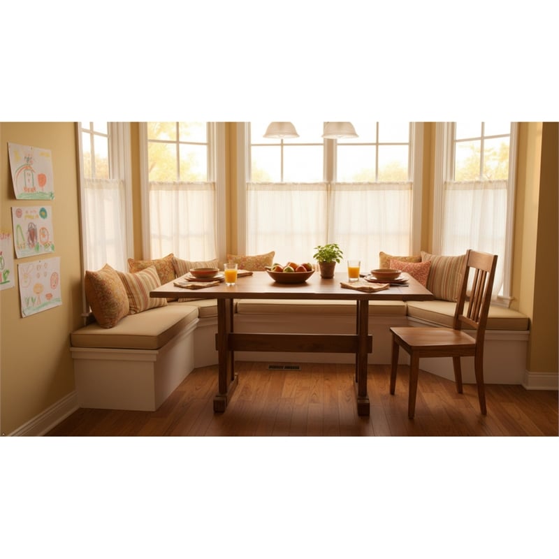 Pemberley Row Mindi Wood Rustic Oak Dining Table Rectangular 50