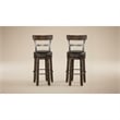Pemberly Row Wood Bar Stool Chair in Tobacco (Set of 2)