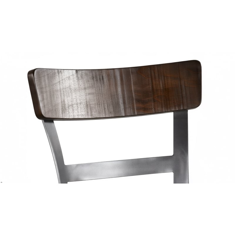 Pemberly Row Wood Bar Stool Chair in Tobacco (Set of 2)