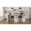 Pemberly Row Wood Bar Stool Chair in Tobacco (Set of 2)
