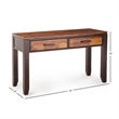 Pemberly Row Transitional Console Table in Two-Tone Cherry