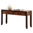 Pemberly Row Transitional Console Table in Two-Tone Cherry