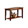 Pemberly Row Transitional Slate inlay Sofa Table with brown cherry wood