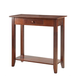 Pemberly Row Transitional Hall Table in Espresso Wood Finish