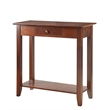 Pemberly Row Transitional Hall Table in Espresso Wood Finish
