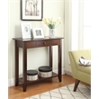 Pemberly Row Transitional Hall Table in Espresso Wood Finish