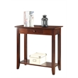 Pemberly Row Transitional Hall Table in Espresso Wood Finish
