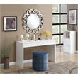 Pemberly Row Modern Wall Console in White Wood Finish