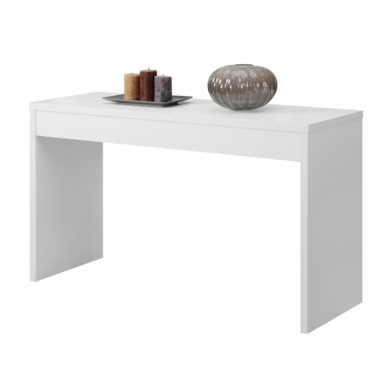 Pemberly Row Modern Wall Console in White Wood Finish