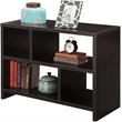 Pemberly Row Modern Bookend Console Table in Espresso Wood Finish