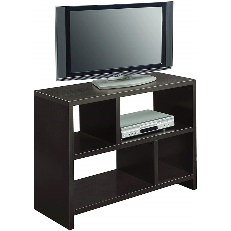 Pemberly Row Modern Bookend Console Table in Espresso Wood Finish