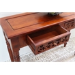 Pemberly Row Mid-Century 2 Drawer Console Table in Walnut Stain
