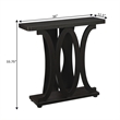 Pemberly Row Modern Console Table in Espresso Wood Finish