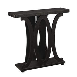 Pemberly Row Modern Console Table in Espresso Wood Finish