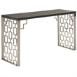 Pemberly Row Modern Metal Base Console in Charcoal