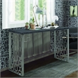 Pemberly Row Modern Metal Base Console in Charcoal