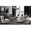 Pemberly Row Modern Metal Base Console in Charcoal