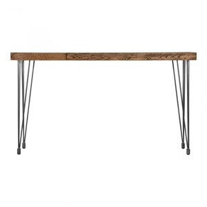 pemberly row industrial wood console table in natural