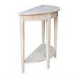 Pemberly Row Transitional Unfinished Half Moon Console Table