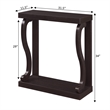 Pemberly Row Modern Console Table in Espresso Wood Finish