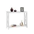 Pemberly Row Transitional Console Table in White Wood Finish