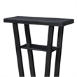 Pemberly Row Transitional V Console Table in Black Wood Finish