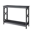 Pemberly Row Transitional Console Table in Black Wood Finish