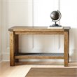 Pemberly Row Transitional Console Table in Distressed Antique Oak