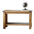 Pemberly Row Transitional Console Table in Distressed Antique Oak