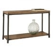 Pemberly Row Industrial Console Table in Antique Brown Honey