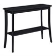 Pemberly Row Traditional Wood Console Table in Black Wood Finish