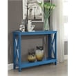 Pemberly Row Transitional Wood Console Table in Blue Wood Finish