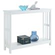 Pemberly Row Traditional Mission Console Table in White Wood Finish