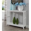 Pemberly Row Traditional Mission Console Table in White Wood Finish