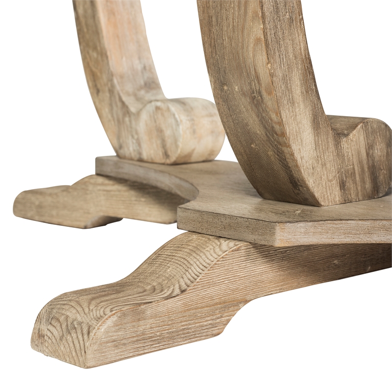 Pemberly Row Contemporary Wood Sofa Table in Gray