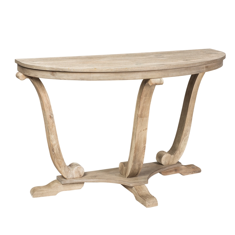 Pemberly Row Contemporary Wood Sofa Table in Gray