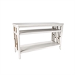 Pemberly Row Contemporary Wood Sofa Table in White