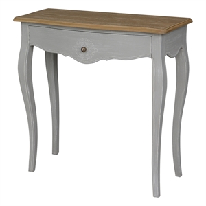 Pemberly Row Modern Wood 1 Drawer Console Table in Antique Gray